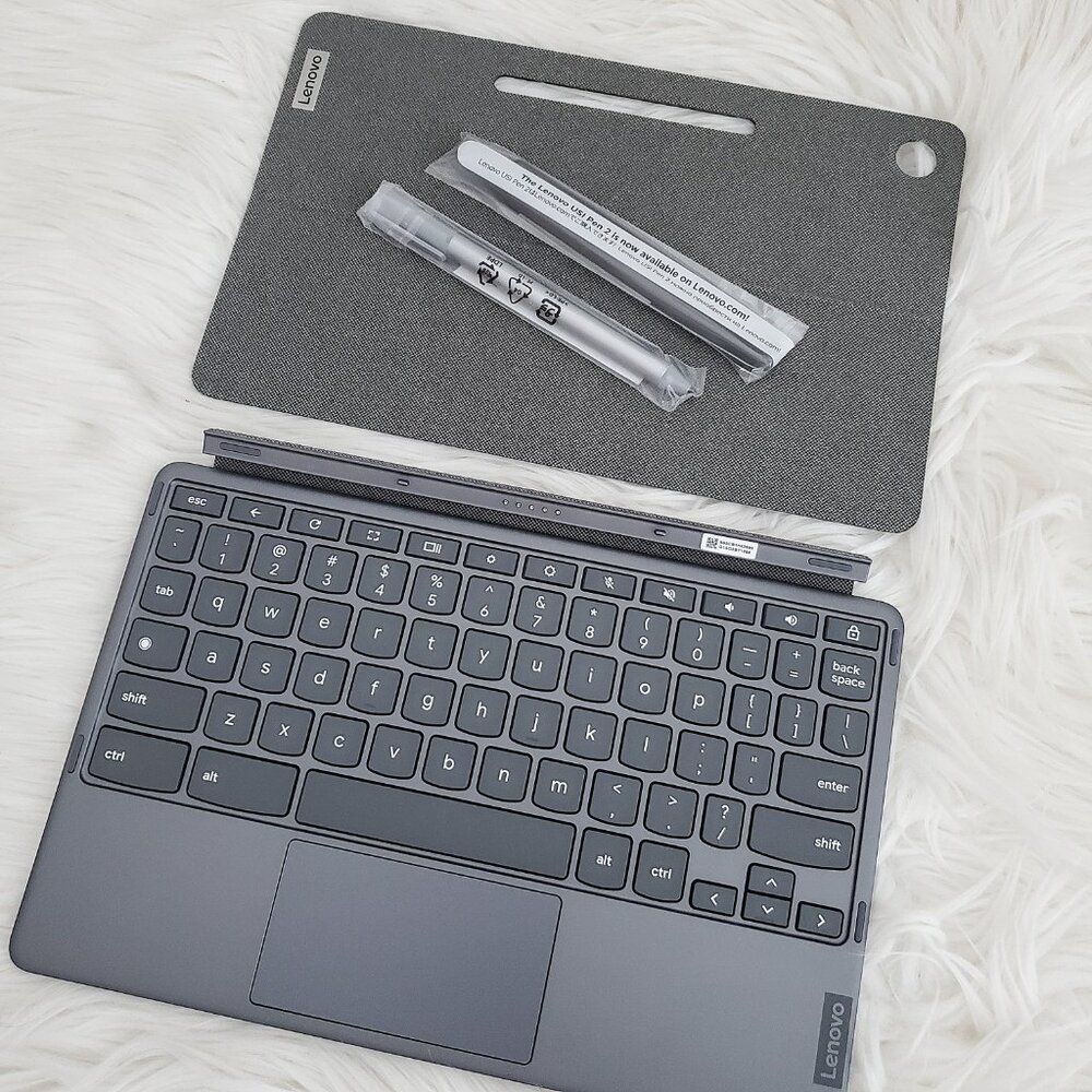 Lenovo Duet 3 Storm Gray Detachable Magnetic Keyboard, Kickstand & Stylus Pen